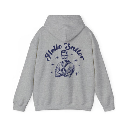 Hello Sailor Hoodie - Fun Retro Unisex Sweatshirt in 6 Colors