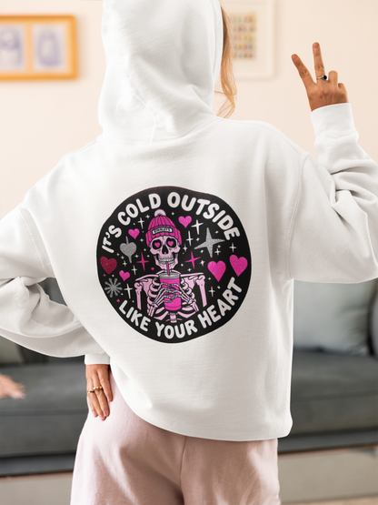 Skeleton Stanley Valentine Unisex Hoodie | Unique Back Design | 7 Vibrant Colors I Heavy Blend™ Hooded Sweatshirt