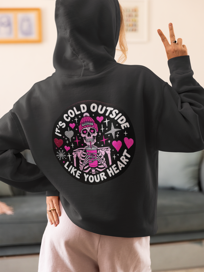 Skeleton Stanley Valentine Unisex Hoodie | Unique Back Design | 7 Vibrant Colors I Heavy Blend™ Hooded Sweatshirt