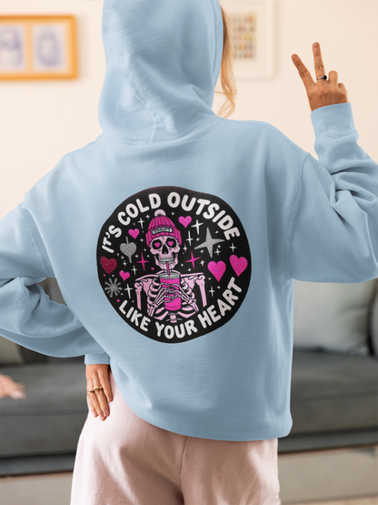 Skeleton Stanley Valentine Unisex Hoodie | Unique Back Design | 7 Vibrant Colors I Heavy Blend™ Hooded Sweatshirt