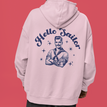 Hello Sailor Hoodie - Fun Retro Unisex Sweatshirt in 6 Colors