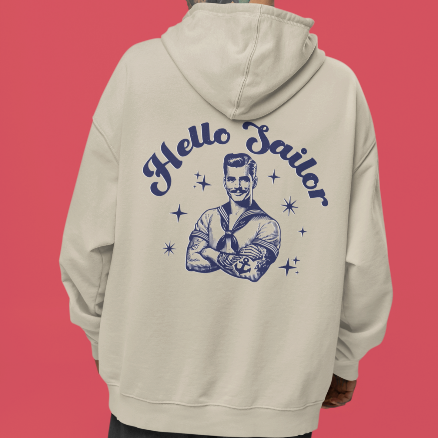 Hello Sailor Hoodie - Fun Retro Unisex Sweatshirt in 6 Colors