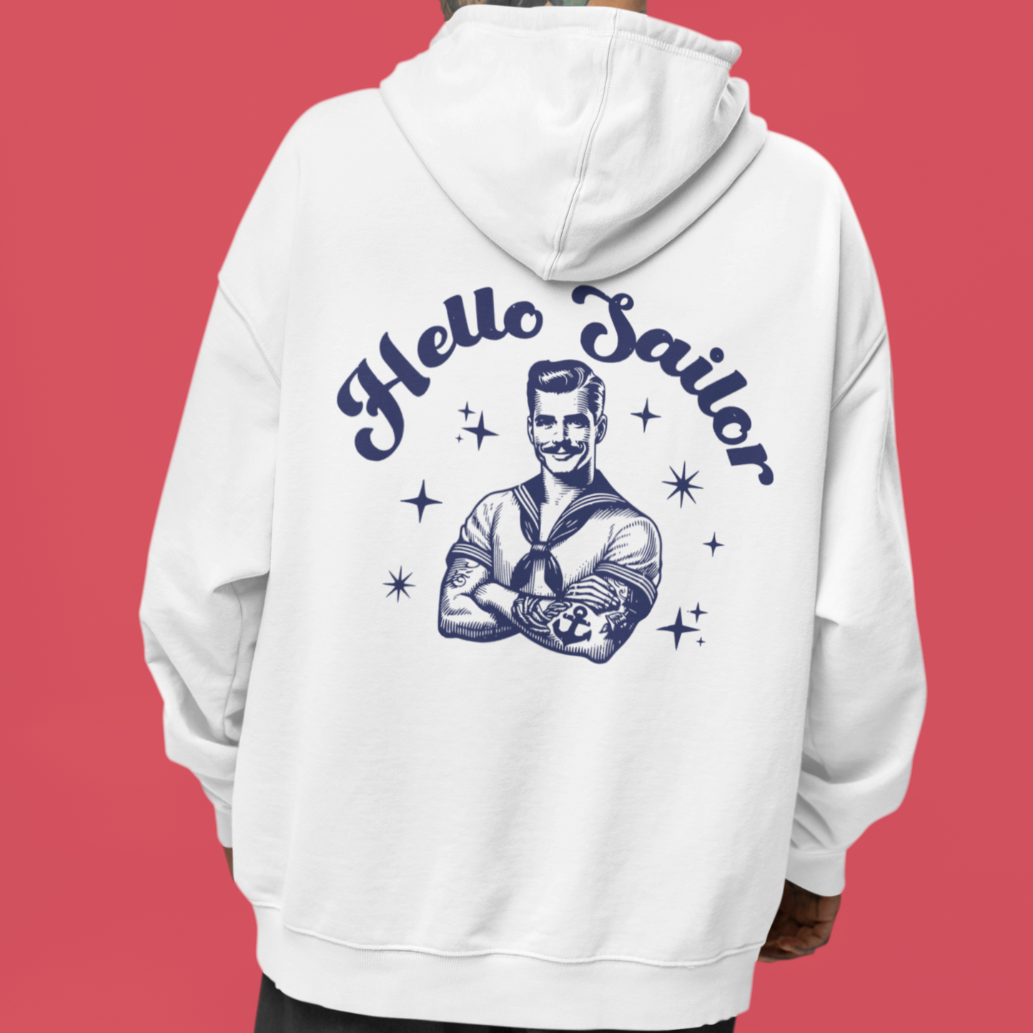 Hello Sailor Hoodie - Fun Retro Unisex Sweatshirt in 6 Colors