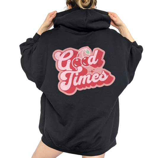 Good Times Gildan Unisex Hoodie - Retro Cherry Design | 7 Colors