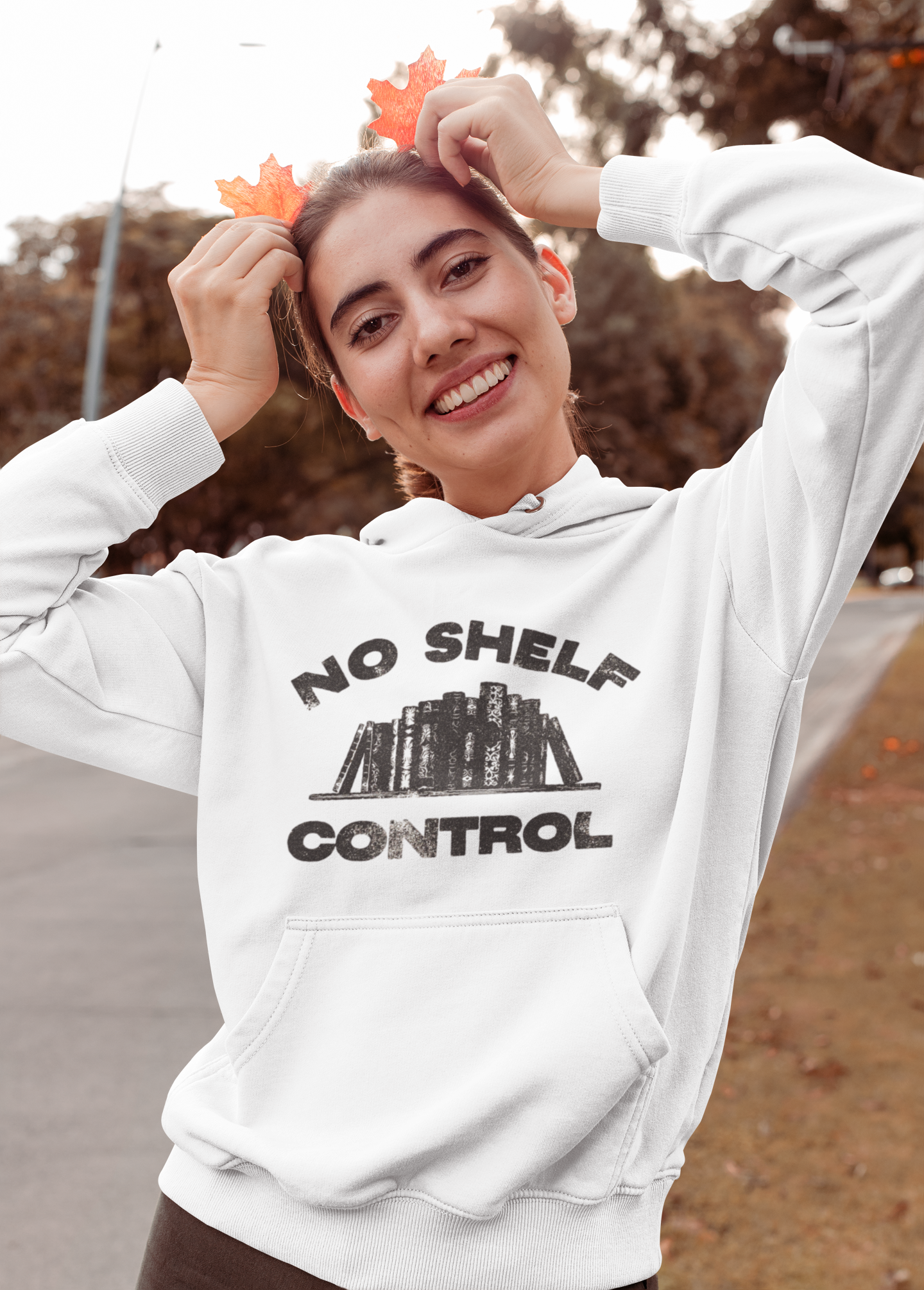 Book Lover Hoodie, No Shelf Control Unisex Sweatshirt