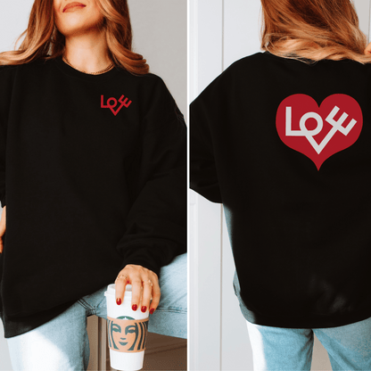 Love Heart Unisex Heavy Blend™ Crewneck Sweatshirt