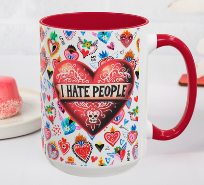 Anti-Valentine Red Mexican Heart Colorful Mugs 11oz & 15oz