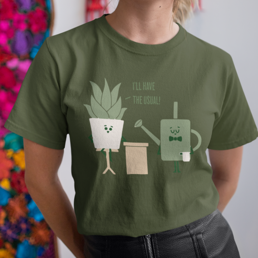 Plant Lover Tee - 'I'll Have the Usual' Unisex Short Sleeve Shirt | 8 Colors