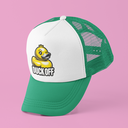 Stay Cool and Sassy at the Lake with Our Fun Summer 'Duck Off' Trucker's Hat in 4 Vibrant Colors