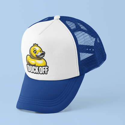 Stay Cool and Sassy at the Lake with Our Fun Summer 'Duck Off' Trucker's Hat in 4 Vibrant Colors