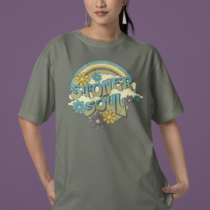 Oversized Stoner Soul: Comfort Colors 1717 Unisex Garment-Dyed T-shirt