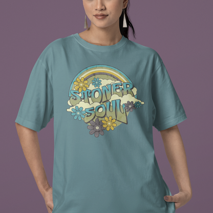 Oversized Stoner Soul: Comfort Colors 1717 Unisex Garment-Dyed T-shirt