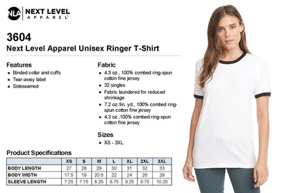 Bob Ross Happy Accident Inspired Next Level Ringer Unisex Cotton Tee in 3 Classic Colors