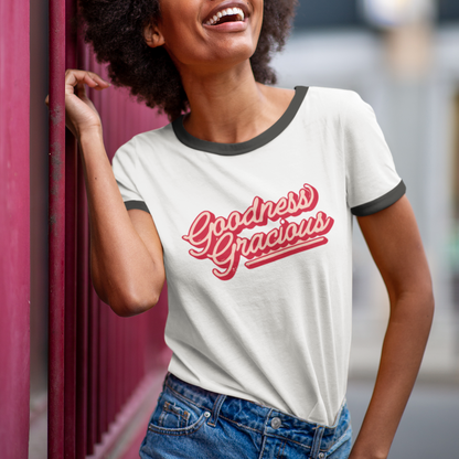 Goodness Gracious Retro Ringer T-Shirt - Unisex | 4 Color Combos