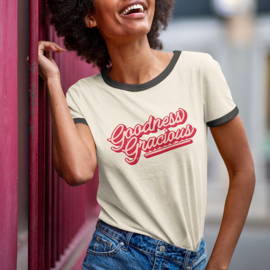 Goodness Gracious Retro Ringer T-Shirt - Unisex | 4 Color Combos