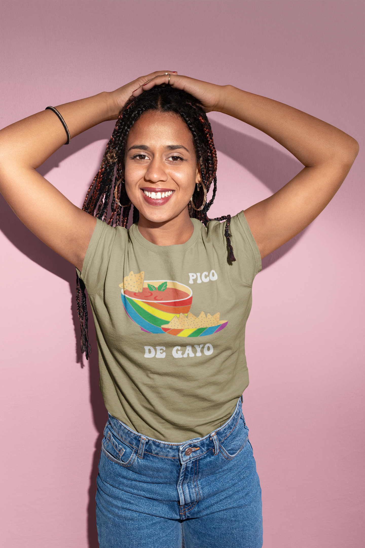 Vibrant LGBTQ 'Pico De Gayo' Bella Canvas Unisex T-Shirt - 6 Colors Available | Fun Chips & Salsa Design