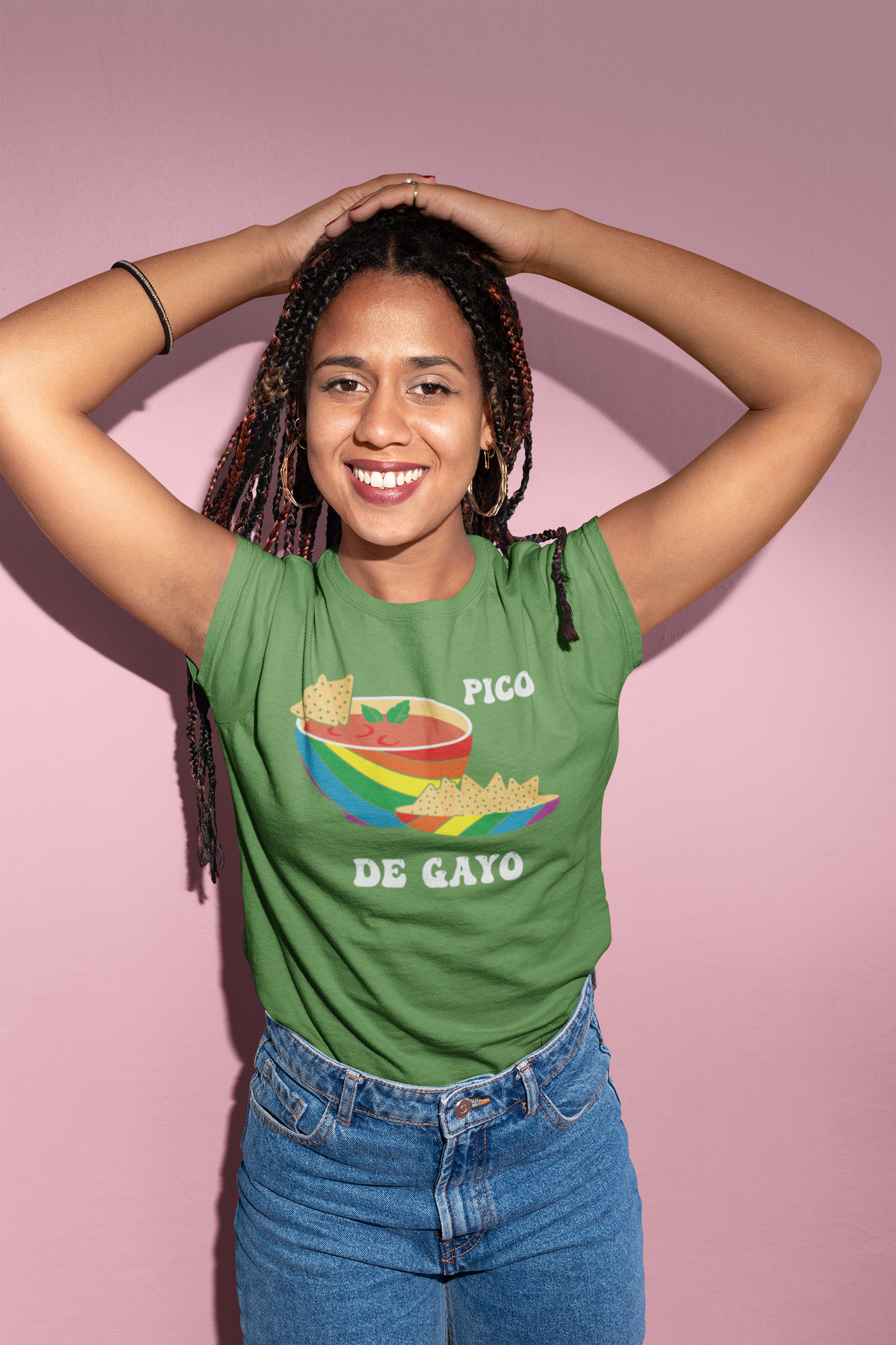 Vibrant LGBTQ 'Pico De Gayo' Bella Canvas Unisex T-Shirt - 6 Colors Available | Fun Chips & Salsa Design