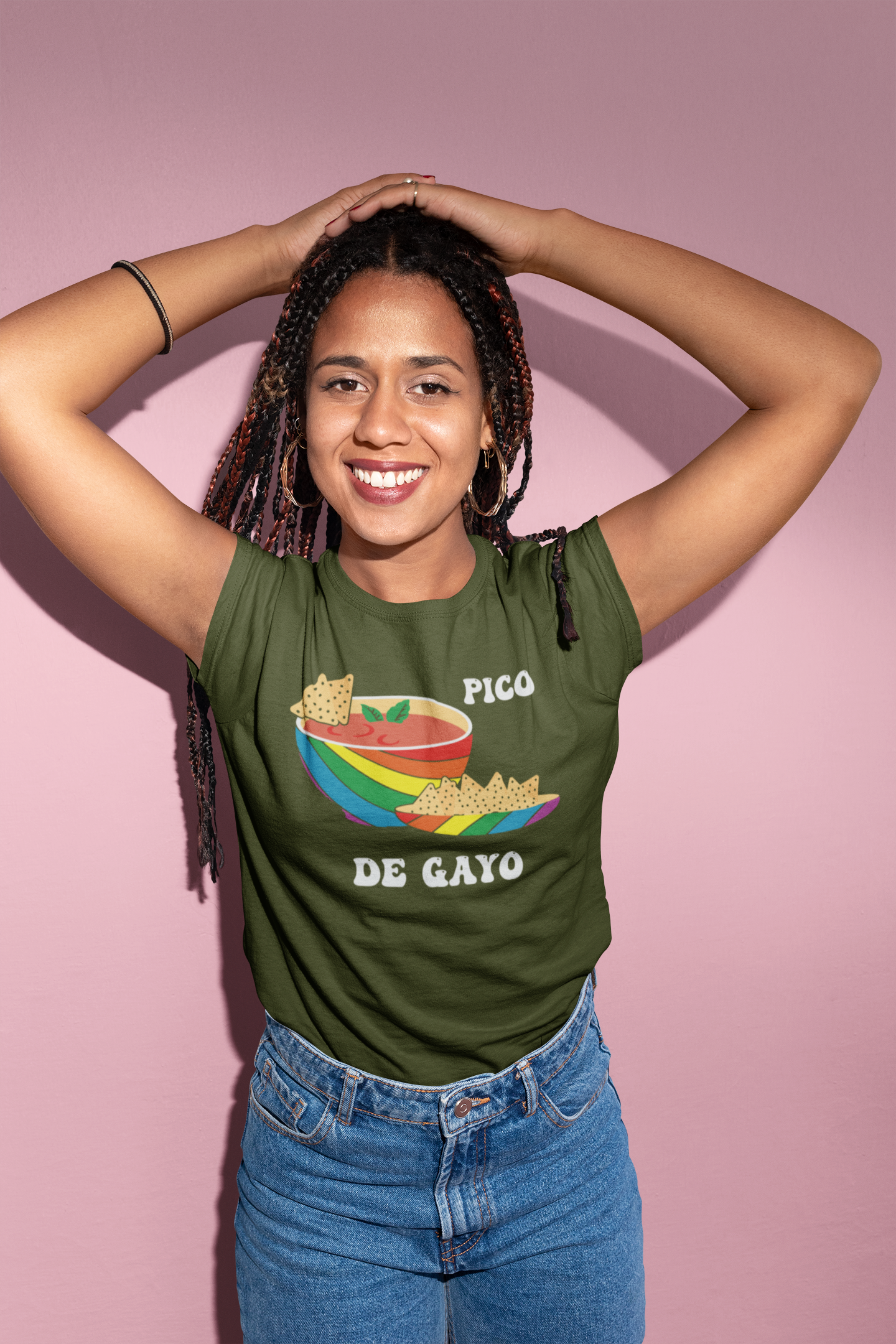 Vibrant LGBTQ 'Pico De Gayo' Bella Canvas Unisex T-Shirt - 6 Colors Available | Fun Chips & Salsa Design