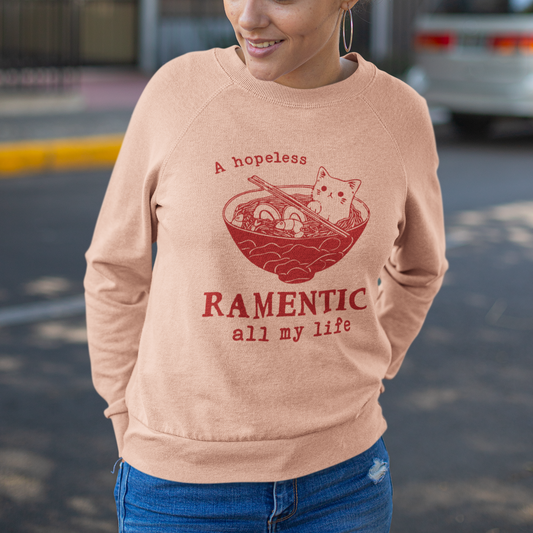 Hopeless Ramentic Cat Lightweight Sweatshirt - Comfort Colors Unisex Sweatshirt in 7 Colors