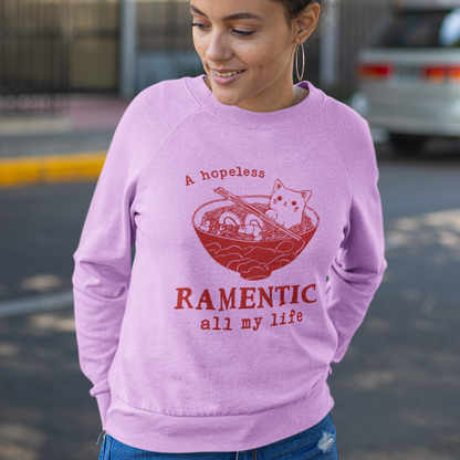 Hopeless Ramentic Cat Lightweight Sweatshirt - Comfort Colors Unisex Sweatshirt in 7 Colors