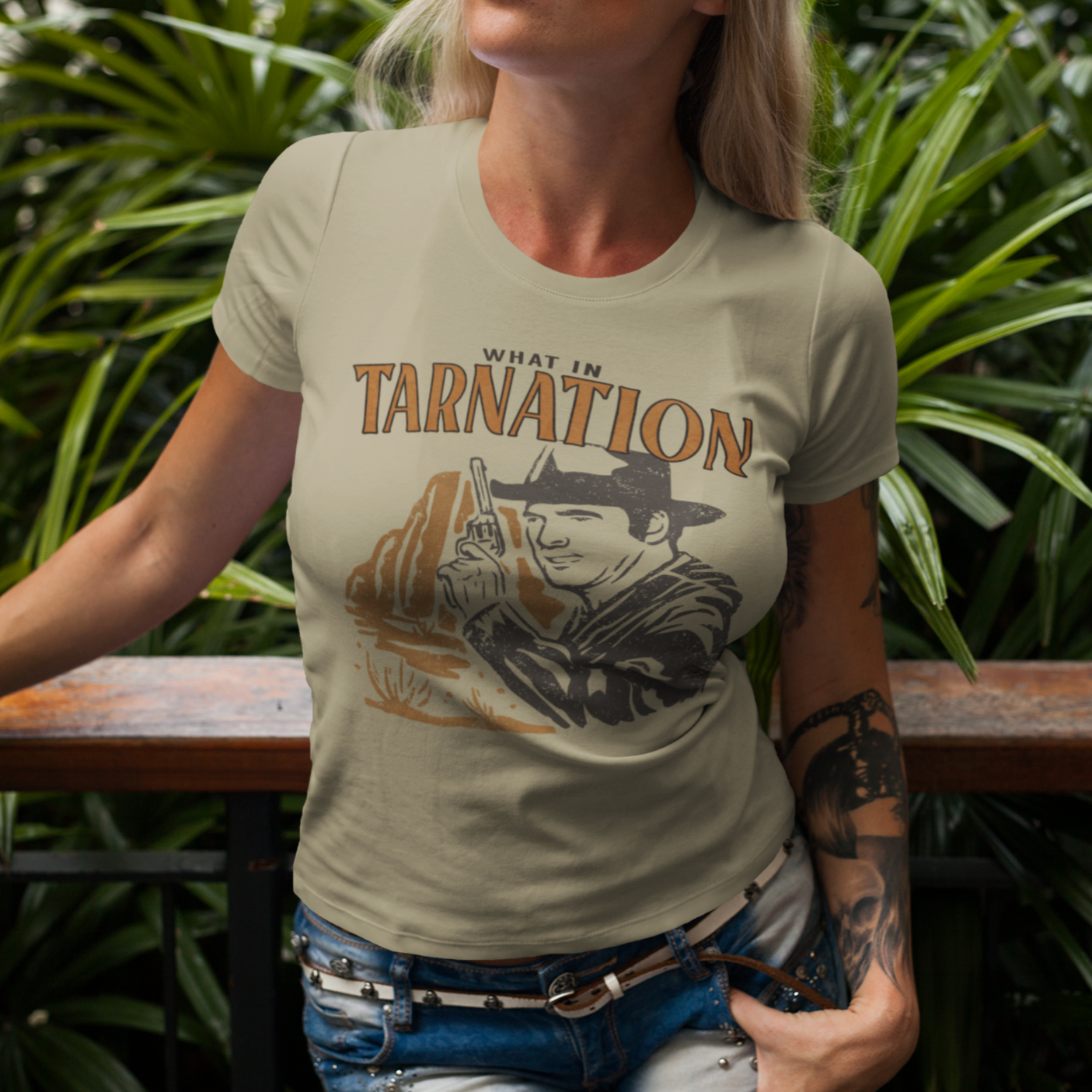 What in the Tarnation? Vintage Cowboy Unisex Jersey Short Sleeve Tee Bella+Canvas - 7 Colors