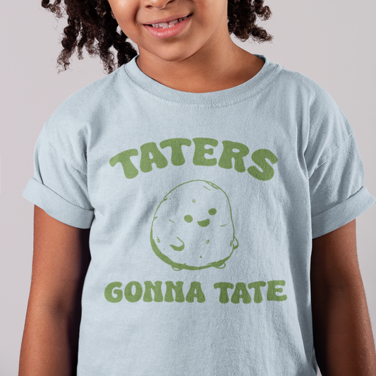 Taters Gonna Tate Youth Midweight Shirt - Cute Potato Design in 5 Comfort Colors