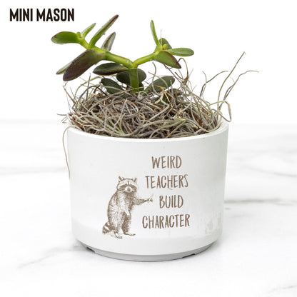 Quirky Teacher Desk Plants | Custom Laser Etched Pots | Back-to-School Gift