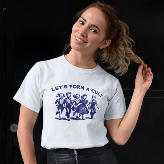 Let's Form A Cult Vintage Unisex T-Shirt - Comfort Colors 1717 in 8 Colors