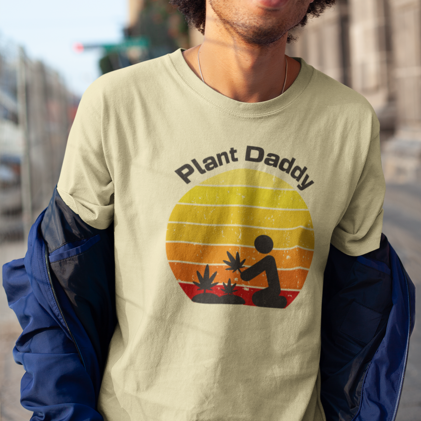 Sunset Shades: Plant Daddy Comfort Colors 1717 Unisex Shirt - Vibrant Cannabis Design