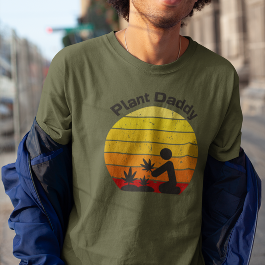 Sunset Shades: Plant Daddy Comfort Colors 1717 Unisex Shirt - Vibrant Cannabis Design