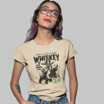 Whiskey Adventures: Cowboy Meets Bear Unisex T-Shirt