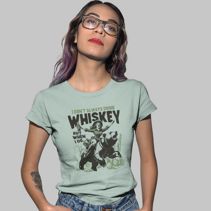 Whiskey Adventures: Cowboy Meets Bear Unisex T-Shirt