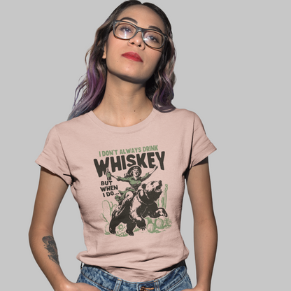 Whiskey Adventures: Cowboy Meets Bear Unisex T-Shirt