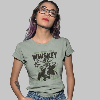 Whiskey Adventures: Cowboy Meets Bear Unisex T-Shirt