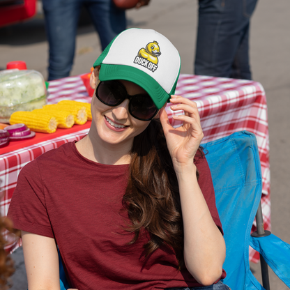 Stay Cool and Sassy at the Lake with Our Fun Summer 'Duck Off' Trucker's Hat in 4 Vibrant Colors