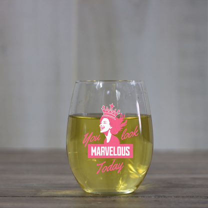 Self Care looking Marvelous Stemless Wine Glass, 11.75oz