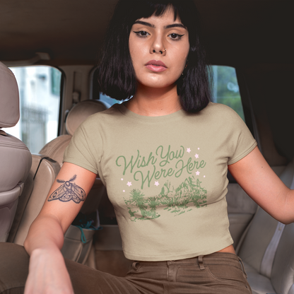 Vintage Desert Vibes Women's Crop Tee - Wish You Were Here Shirt